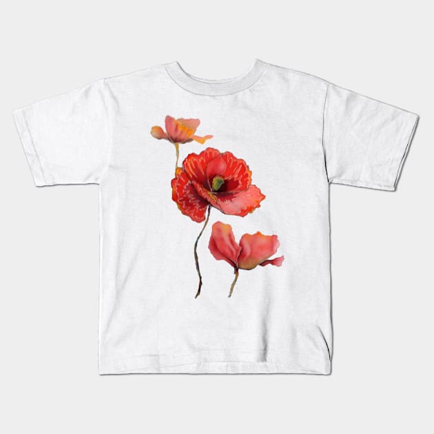 poppy Kids T-Shirt by Ganna_Panna